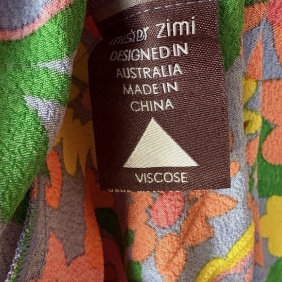 Mister Zimi Blue Meadow Floral Print Abbie Elasticized Smocked   Midi Dress 6 - Picture 6 of 7